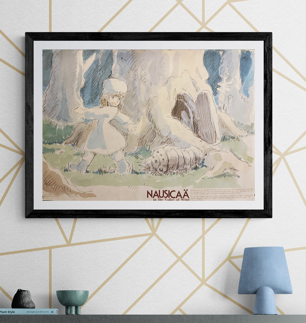 “Nausicaä of the Valley of the Wind” (風の谷のナウシカ), Original Release Japanese Movie Poster 1984, Very Rare Promotional Edition, B2 Size (51 × 73 cm) Q34