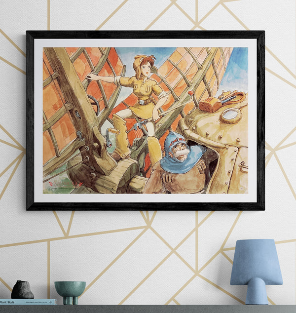 “Nausicaä of the Valley of the Wind” (風の谷のナウシカ), Original Release Japanese Movie Poster 1984, Very Rare Promotional Edition, B2 Size (51 × 73 cm) Q36