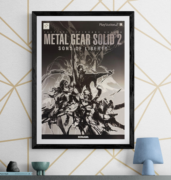 “Metal Gear Solid 2: Sons of Liberty”, Original Japanese Video Game Release Poster 2001, B2 Size (51 × 73 cm) — Metallic Lettering Variant Q67