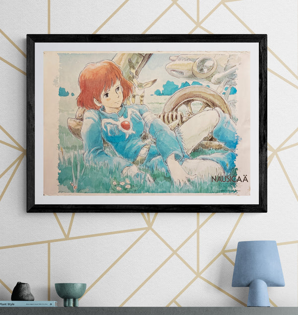 “Nausicaä of the Valley of the Wind” (風の谷のナウシカ), Original Release Japanese Movie Poster 1984, Very Rare Promotional Edition, B2 Size (51 × 73 cm) Q68