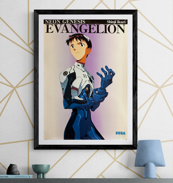 “Neon Genesis Evangelion / Shinji Ikari”, Original Japanese Promotional Poster 1996, B2 Size (51 × 73 cm) Q69