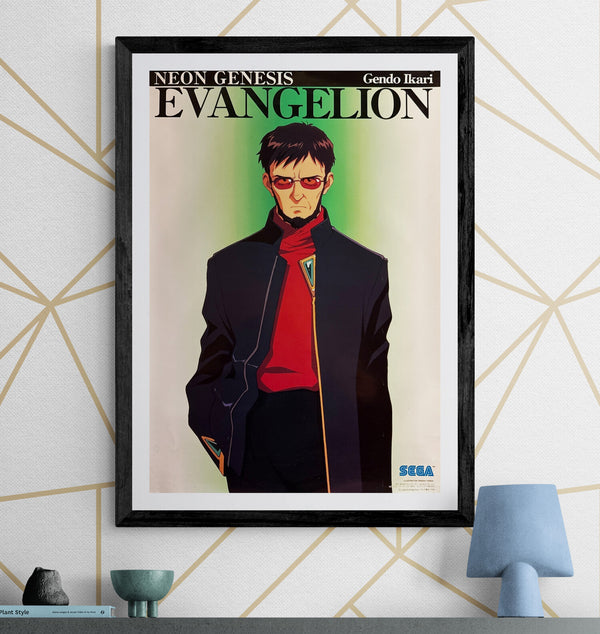 “Neon Genesis Evangelion / Gendō Ikari”, Original Japanese Promotional Poster 1996, B2 Size (51 × 73 cm) Q72