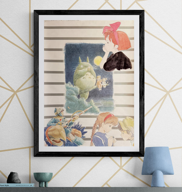 "Studio Ghibli – Tokuma Promotional Poster" (スタジオジブリ 徳間プロモーション), Original Japanese Promotional Poster 1990, B2 Size (51 × 73 cm) O834