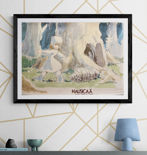 “Nausicaä of the Valley of the Wind” (風の谷のナウシカ), Original Release Japanese Movie Poster 1984, Very Rare Promotional Edition, B2 Size (51 × 73 cm) Q128
