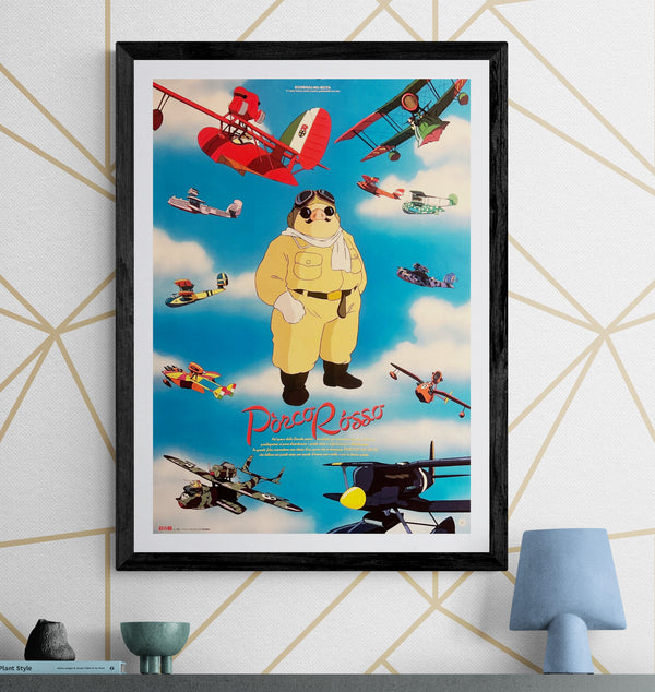 “Porco Rosso” (紅の豚 / KURENAI-NO-BUTA), Original Japanese Promotional Poster 1992, B2 Size (51 × 73 cm) B102A