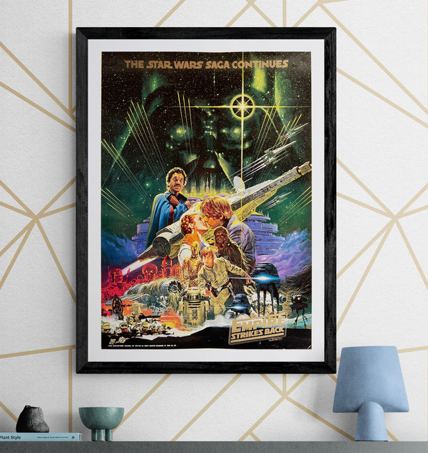 “The Empire Strikes Back” (スター・ウォーズ／帝国の逆襲), Original Japanese “International Style” Movie Poster 1980, B2 Size (51 x 73cm) N146A