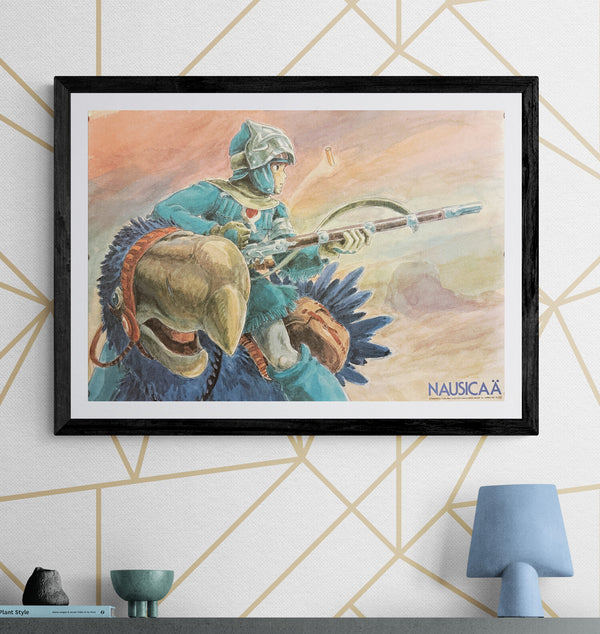 “Nausicaä of the Valley of the Wind” (風の谷のナウシカ), Original Release Japanese Movie Poster 1984, Very Rare Promotional Edition, B2 Size (51 × 73 cm) Q196