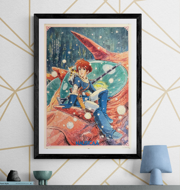 “Nausicaä of the Valley of the Wind” (風の谷のナウシカ), Original Japanese Movie Poster 1984, B2 Size (51 × 73 cm) Q200