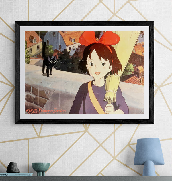 "Kiki's Delivery Service", Original Release Japanese Movie Promotion Poster 1989, B2 Size (51 x 73cm) H259A
