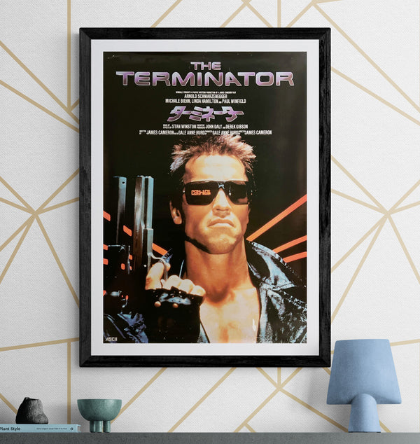 “The Terminator” / 「ターミネーター」, Original Japanese Home Video Promotional Poster c.1980s, James Cameron / Arnold Schwarzenegger / ASCII, B2 Size (51 × 73 cm) D262