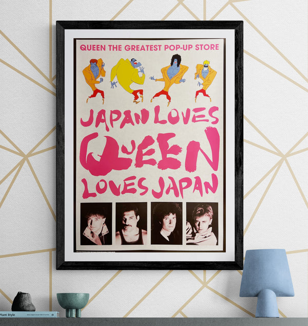 “Queen The Greatest Pop-Up Store – Japan Loves Queen Loves Japan”, Official Japanese Promotional Poster 2024, Queen Productions / Bravado Merchandising, B2 Size (51 × 73 cm) D270