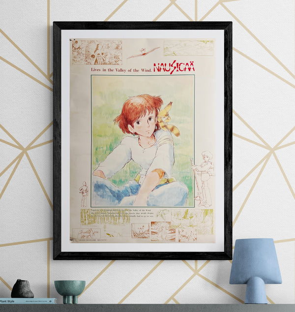 “Nausicaä of the Valley of the Wind — Lives in the Valley of the Wind” (NAUSICAÄ), Original Japanese Promotional Poster 1984, B2 Size (51 × 73 cm) D295