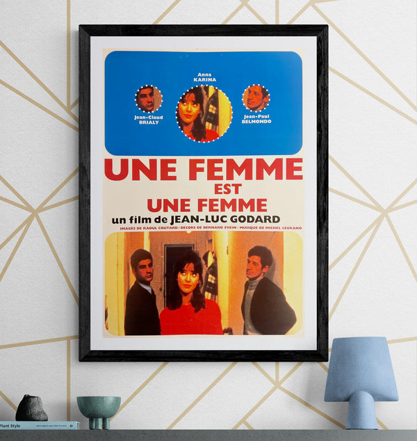 “Une femme est une femme” / “A Woman Is a Woman”, Original Japanese Re-Release Movie Poster 1988, B2 Size (51 × 73 cm) E300