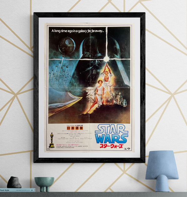 “Star Wars” (スター・ウォーズ), Original Re‑Release Japanese Movie Poster 1982, B2 Size (51 × 73 cm) I351