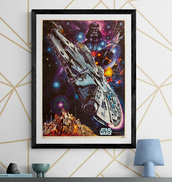 "Star Wars: Episode IV – A New Hope", Original Japanese-Dubbed Version Theatrical Promotional Poster 1982, Noriyoshi Ohrai Artwork, B2 Size (51 × 73 cm) D24
