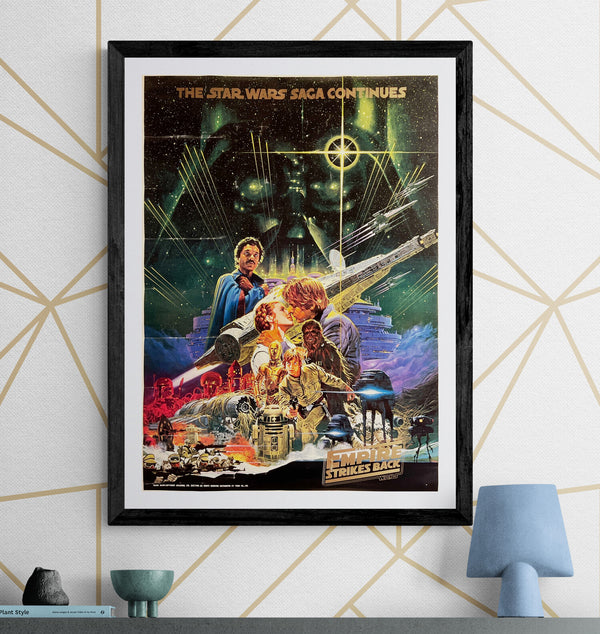 “The Empire Strikes Back” (スター・ウォーズ／帝国の逆襲), Original Japanese “International Style” Movie Poster 1980, B2 Size (51 x 73cm) N300