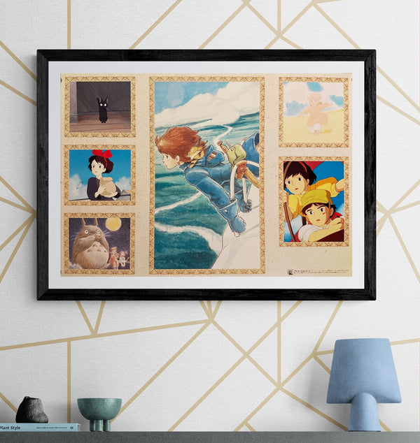 "Studio Ghibli – Animage Record Promotional Poster" (スタジオジブリ アニメージュレコード), Original Japanese Promotional Poster 1990, B2 Size (51 × 73 cm) N219
