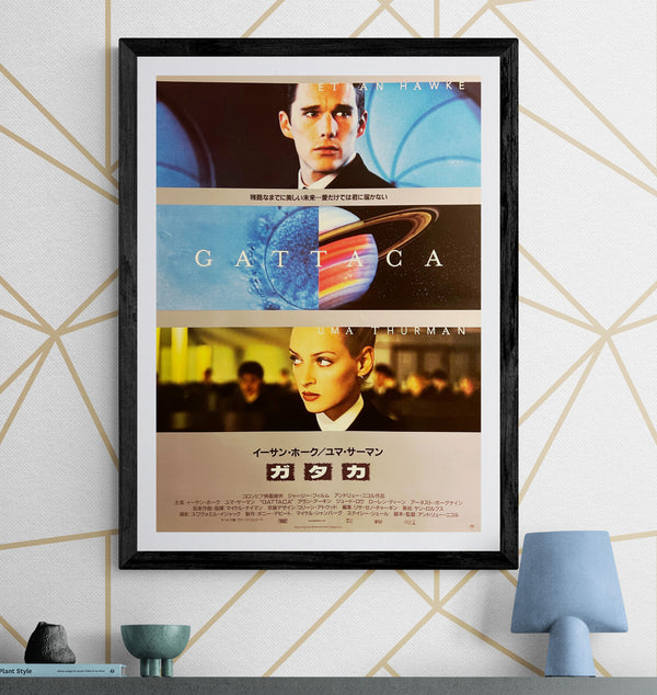 “Gattaca” (ガタカ), Original Japanese Movie Poster 1998, Ethan Hawke / Uma Thurman, B2 Size (c. 51 × 73 cm) — T69