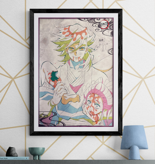 “DEMON SLAYER: KIMETSU NO YAIBA – DOMA” – Original ufotable DINING “W Chance” B2 Genga Prize Poster, Entertainment District Arc Phase 4 (2022), NOT FOR SALE — Holy Grail Rarity  ZA210