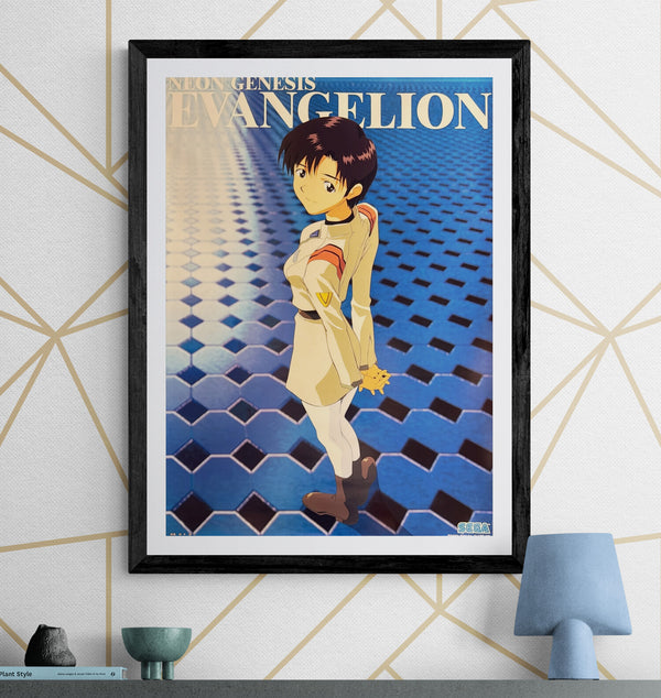 “Neon Genesis Evangelion” (新世紀エヴァンゲリオン), Original Japanese SEGA Character Poster c. 1996–1997 — Maya Ibuki — Illustrated by Shunji Suzuki, B2 Size (51 × 73 cm) K181