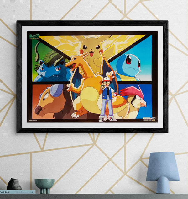 “Pocket Monsters / Pokémon” (ポケットモンスター), Original Japanese Banpresto “No.3” Poster 1999, B2 Size (73 × 51 cm) — T268