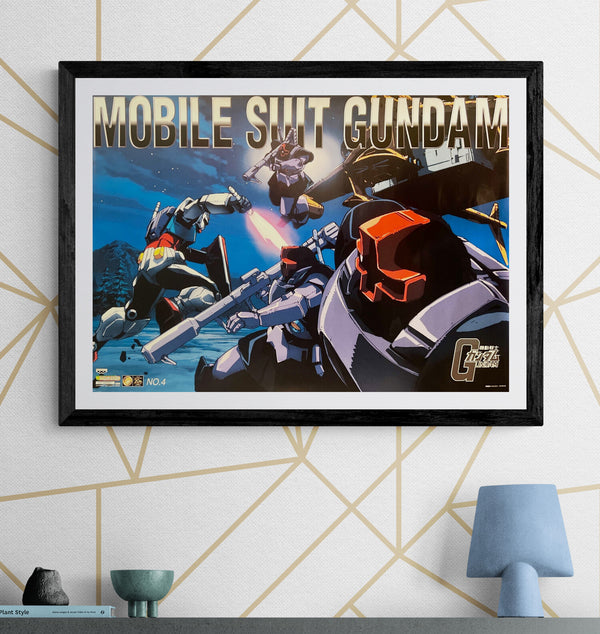 “Mobile Suit Gundam – Black Tri-Stars / Jet Stream Attack” (機動戦士ガンダム), Original Japanese Banpresto 20th Anniversary Promotional / Prize Poster 1999, “Banpre Character Poster” No.4, B2 Landscape Size (c. 72.8 × 51.5 cm) E84B