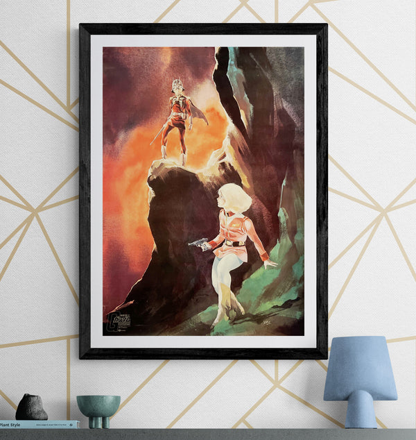 “Mobile Suit Gundam / Char Aznable & Sayla Mass” (機動戦士ガンダム), Original Japanese Promotional Poster 1981, B2 Size (51 × 73 cm)