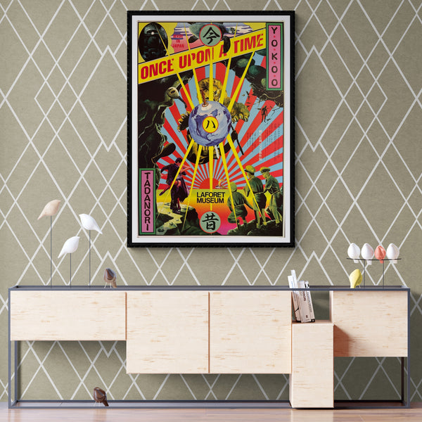 "TADANORI YOKOO - Tadanori Yokoo New Works Exhibition: “Now and Then” (Laforet Harajuku)", Japanese Contemporary Art Poster, Original Offset 1996, Ultra Rare, Size (c.73 x 103cm)