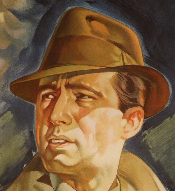 "Casablanca (Warner Brothers, 1946)" First Post-War Japanese Movie Poster, 1946 Premiere Release, B3 Size
