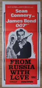 "From Russia with Love", Original Re-Release Australian Movie Poster 1970, Daybill Poster
