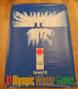"Sapporo 1972 Winter Olympics Poster", Vintage 1972 Iconic Poster, B1 Size