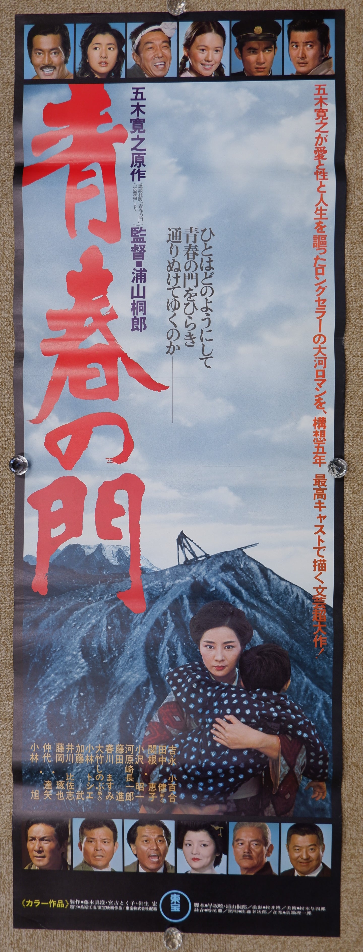 The Gate of Youth (青春の門, Seishun no mon), Original Release Movie Poster 1974, STB – 20 in x 58 in (50.8 cm x 147.3 cm)