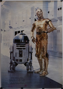 "C3P0 and R2D2", Original Star Wars Promotional Poster 1977, B2 Size