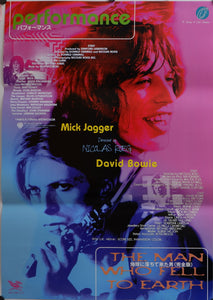 "The Man Who Fell to Earth & Performance", Original Re-Release Japanese Movie Poster 1998, B2 Size