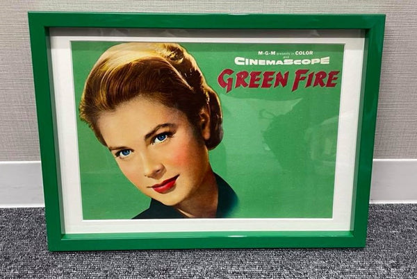 "Green Fire", Original Release Japanese Movie Pamphlet-Poster 1954, Ultra Rare, FRAMED, B5 Size