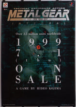 Load image into Gallery viewer, &quot;Metal Gear Solid&quot;, Original Release Japanese KONAMI promotional poster 1998, Extremely Rare, B2 Size
