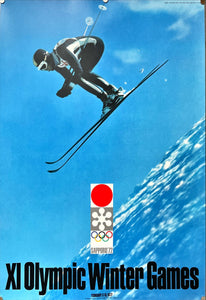 "Sapporo 1972: Winter Olympic Games", Original Release Japanese Movie Poster 1971, B2 Size (51 x 73cm)