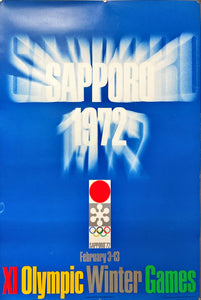 "Sapporo 1972: Winter Olympic Games", Original Release Japanese Movie Poster 1971, B1 Size
