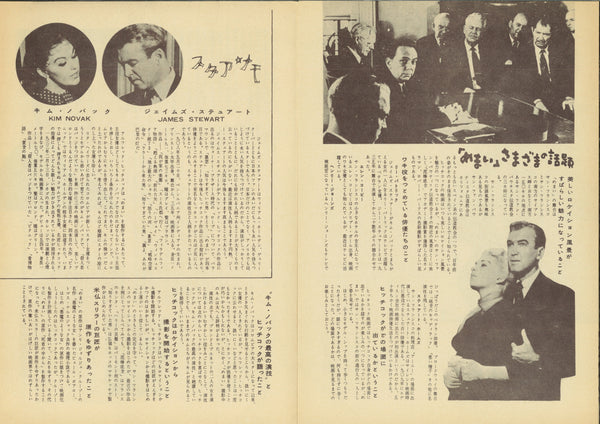 "Vertigo", Original Release Japanese Movie Pamphlet-Poster 1958, Ultra Rare, FRAMED, B5 Size