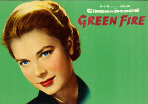 "Green Fire", Original Release Japanese Movie Pamphlet-Poster 1954, Ultra Rare, FRAMED, B5 Size