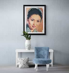 "Meiko Kaji", Original portrait poster printed in 1969, Size (42 cm x 60 cm)