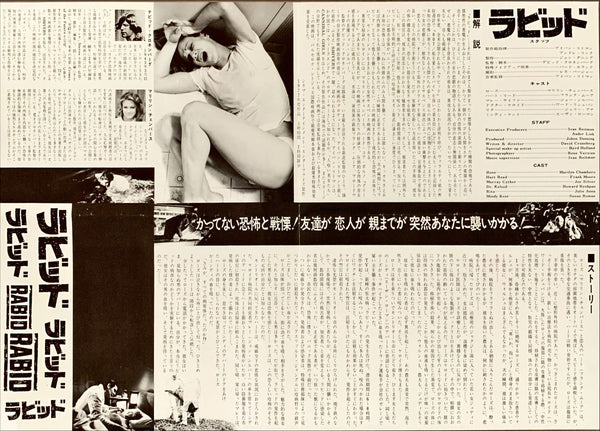"Rabid", Original Release Japanese Movie Poster 1977, B3 Size