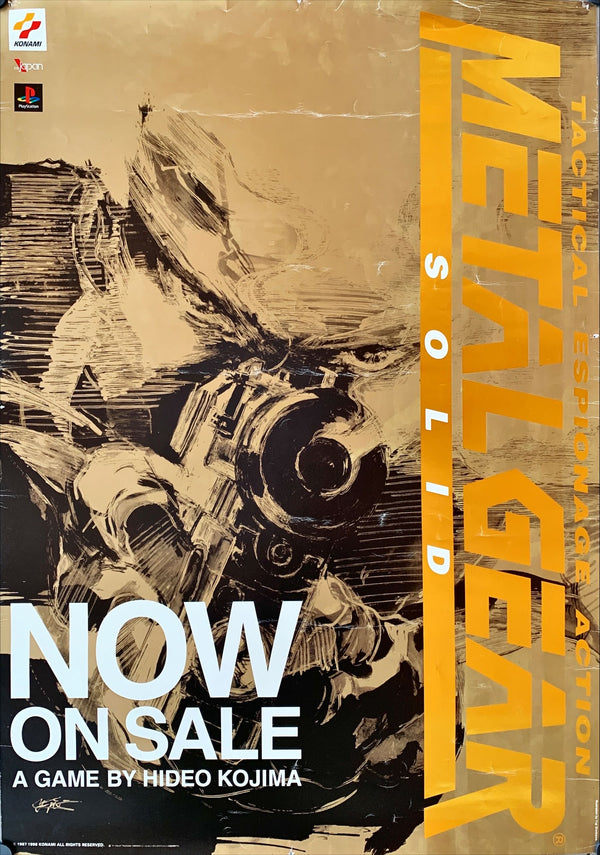 "Metal Gear Solid", Original Release Japanese KONAMI promotional poster 1998, Extremely Rare, B2 Size