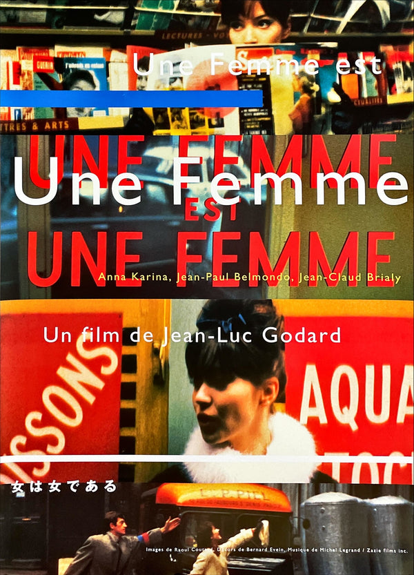 "A Woman Is a Woman", (Une femme est une femme), Original Re-Release Japanese Movie Poster 1998, Large B1 Size (71 x 100cm)