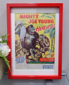 "Mighty Joe Young", Original Release Japanese Movie Pamphlet-Poster 1952, Ultra Rare, FRAMED, B5 Size