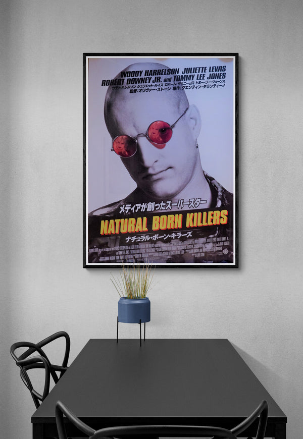 "Natural Born Killers", Original Release Japanese Movie Poster 1994, LARGE, B1 Size (70.7x100cm)