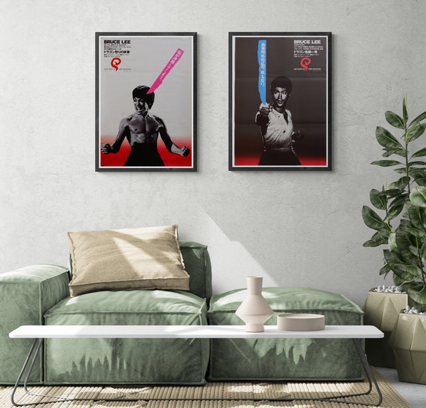 "The Return of the Dragon", **BOTH STYLE A & B** original re-release posters 1983, B2 Size