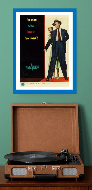 "The Man Who Knew Too Much", Original Release Japanese Movie Pamphlet-Poster 1956, Ultra Rare, FRAMED, B5 Size