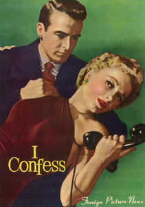 "I Confess", Original Release Japanese Movie Pamphlet-Poster 1953, Ultra Rare, FRAMED, B5 Size